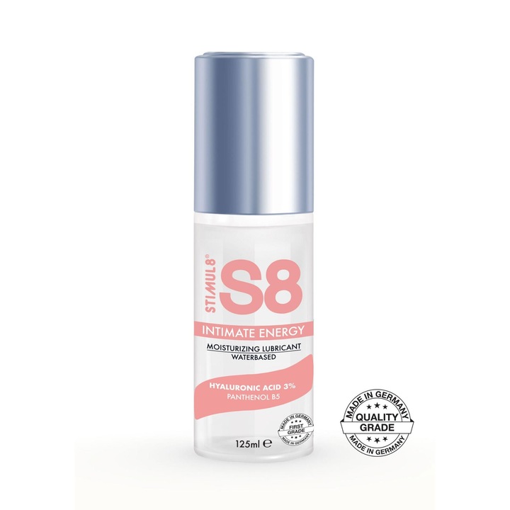 Stimul8 S8 Intim Energy Síkosító, 125ml, 3% hialuronsavval, B5-vitaminnal, káros adalékanyagok nélkül
