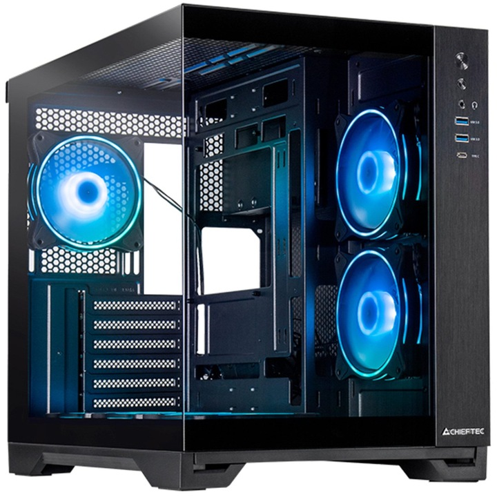 Компютърна кутия Chieftec Visio, Черен, Middle Tower