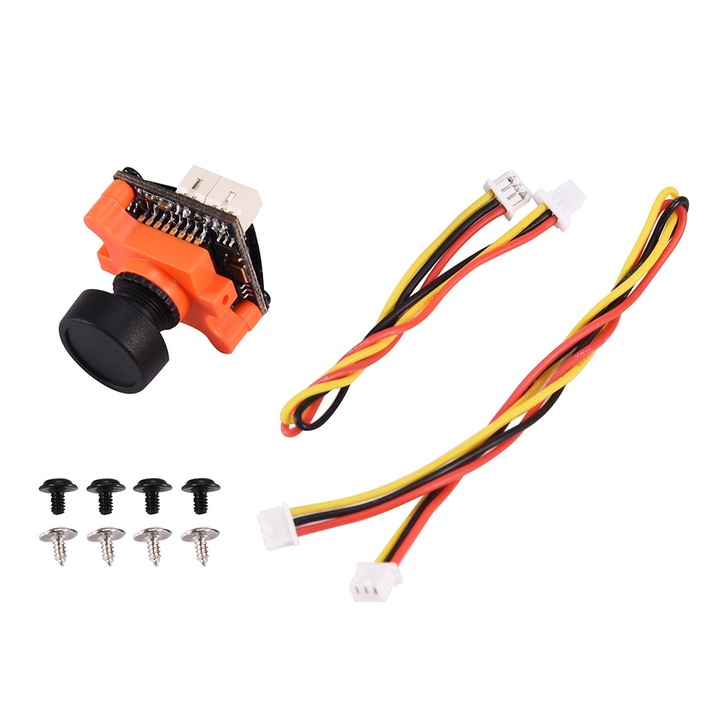 Longziming Mini FPV Drón 600TVL 0.01Lux 2.1mm, narancssárga, standard méretek