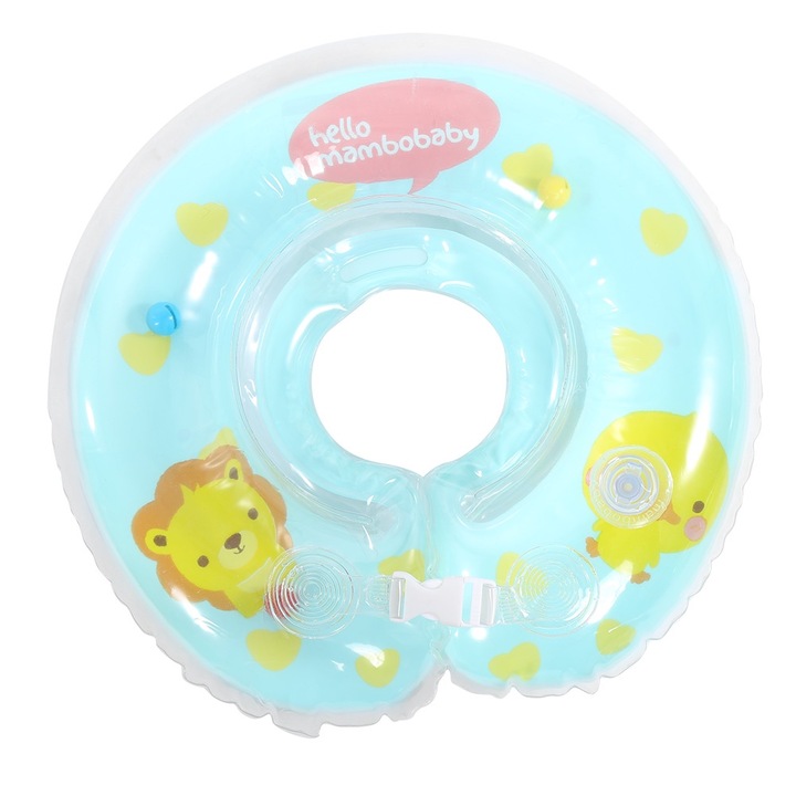 Плувен пояс за бебета Enforose, дизайн с два балона, син цвят, размери M/L