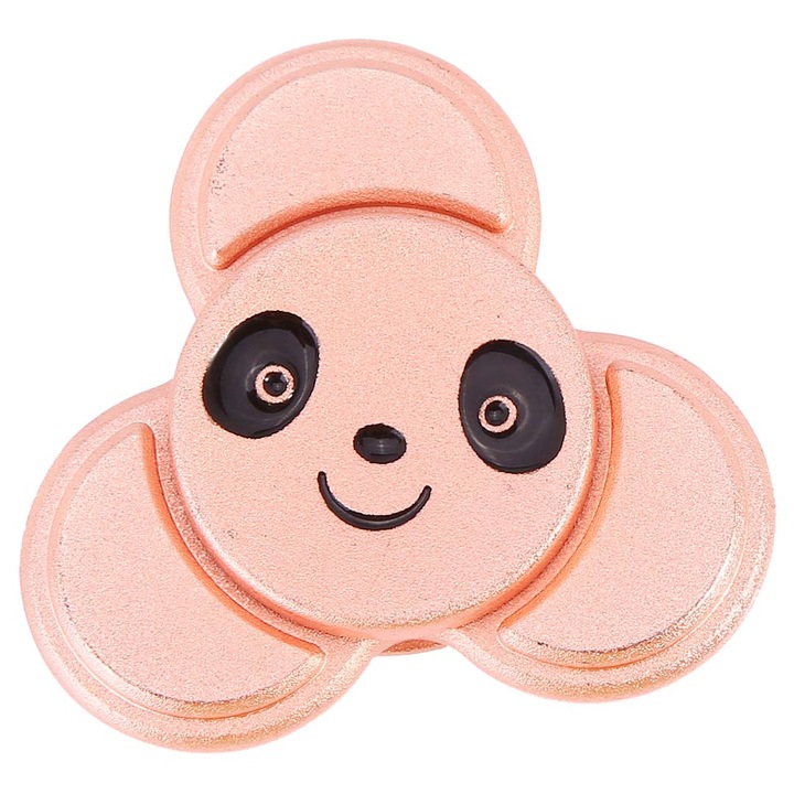 1 бр. Моден спинър за върха на пръста, стоманени топчета, с лагер за облекчаване на стреса, EDC играчка за ръка (розово злато)