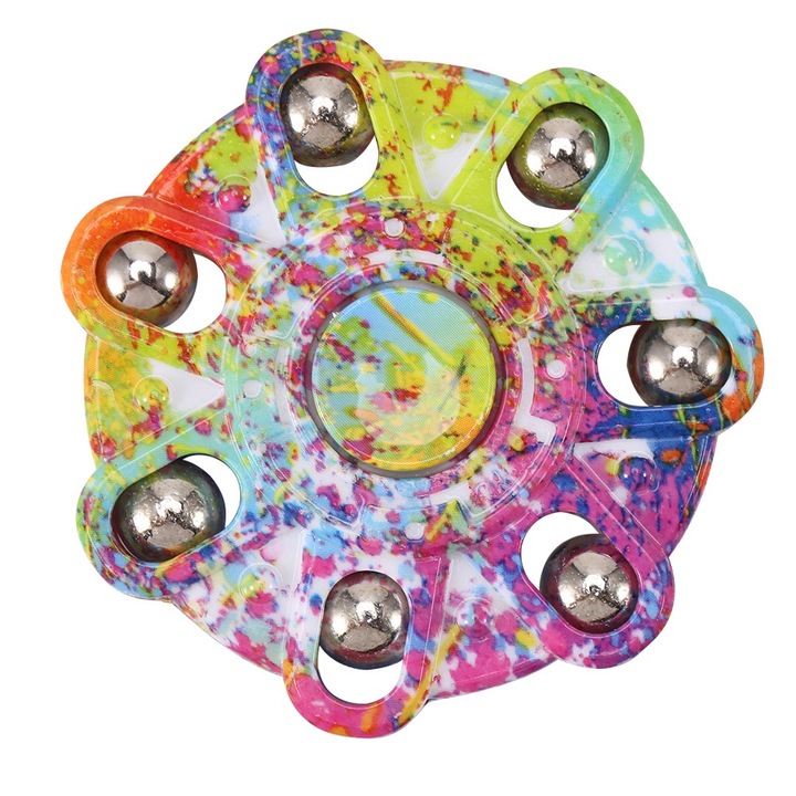 1 брой модерен спинерен връх на пръста, стоманени топчета, с лагер за облекчаване на стреса, EDC играчка за ръце, Foucs #3