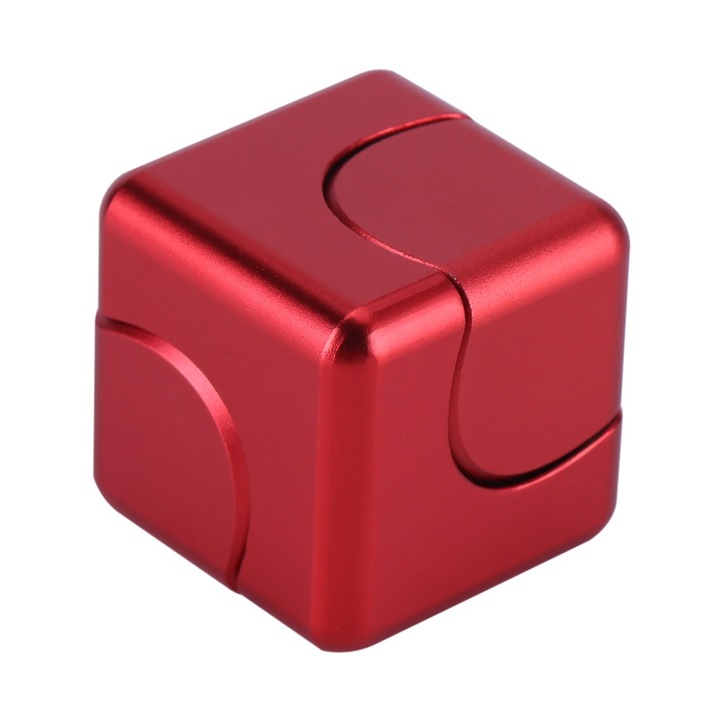 1 бр. въртяща се играчка с топчета от стомана, с лагер за облекчаване на стреса, EDC играчка за ръце (червен)