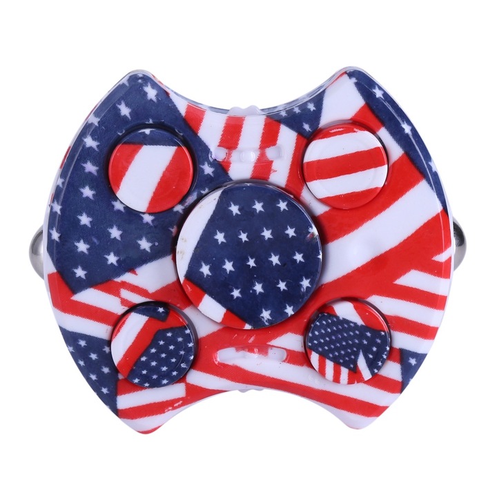 4 цвята EDC играчки за ръце на върха на пръстите за облекчаване на безпокойството, въртящ се куб 2-в-1 за облекчаване на стреса (флаг)