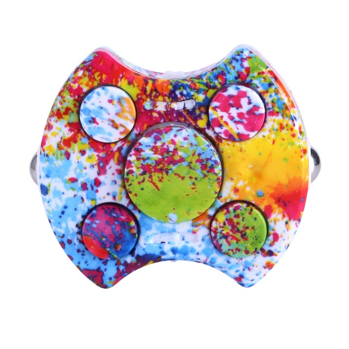 4 цвята EDC играчка за ръце с върха на пръстите за облекчаване на тревожността, 2-в-1 кубче за облекчаване на стреса (камуфлаж)