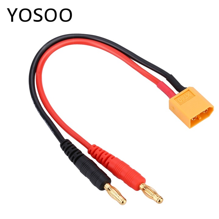 XT60 csatlakozó 4,0 mm-es banán dugóhoz, szilikon huzal adapter