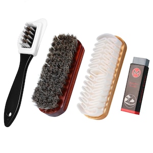 Set 4 bucati Perie pentru curatarea pantofilor de piele intoarsa si nubuck, pentru murdaria incapatanata si mai profunda, Cupru/Cauciuc, Practic si convenabil, Multifunctional, Multicolor