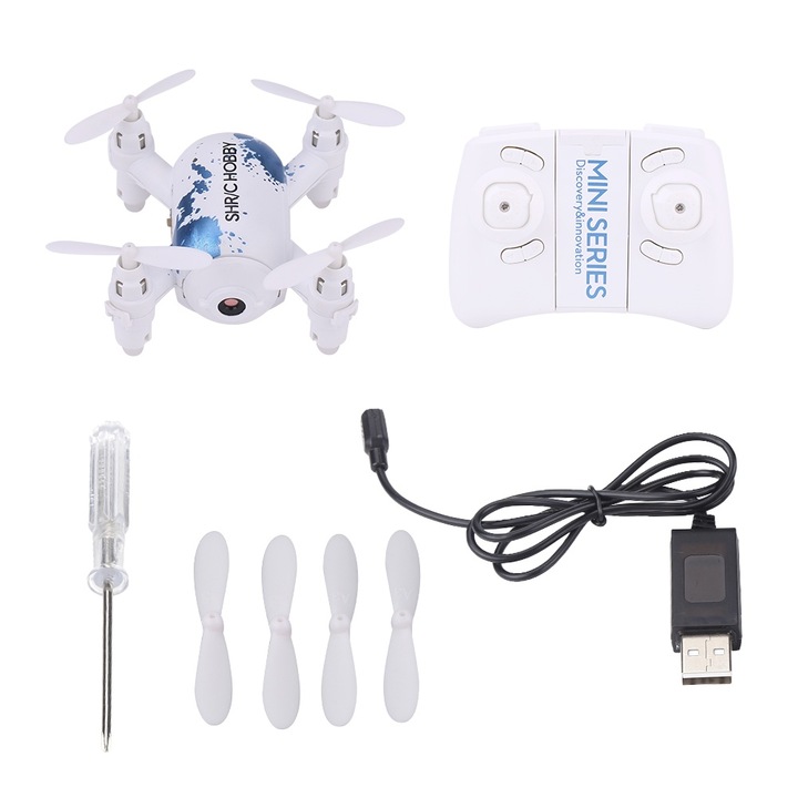 Mini Wifi Drón Magasságtartás Funkcióval, HD Kamerával, Fehér