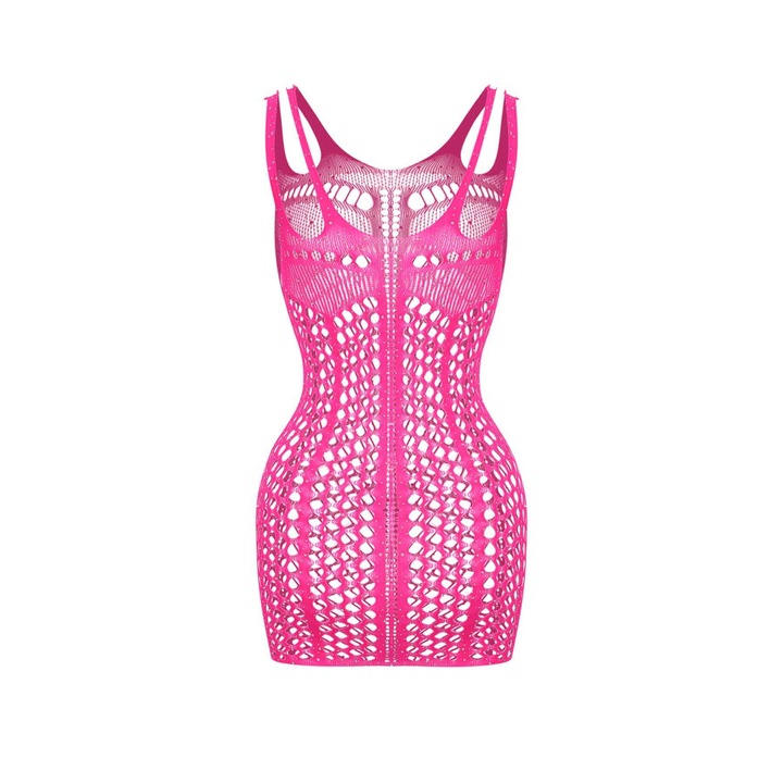 Body de lenjerie pentru femei Chemise Teddy Naughty Babydoll Nighty, roz piersic
