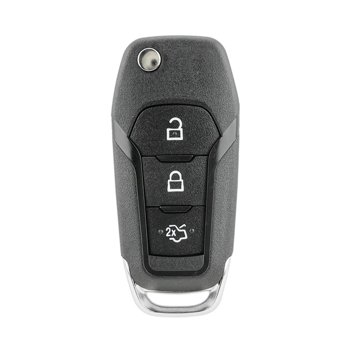 Carcasa Cheie Auto 3 Butoane pentru Ford Mondeo MK5 Fiesta MK7 Zetec Kuga 2015-2021 Negru + Lama Flip