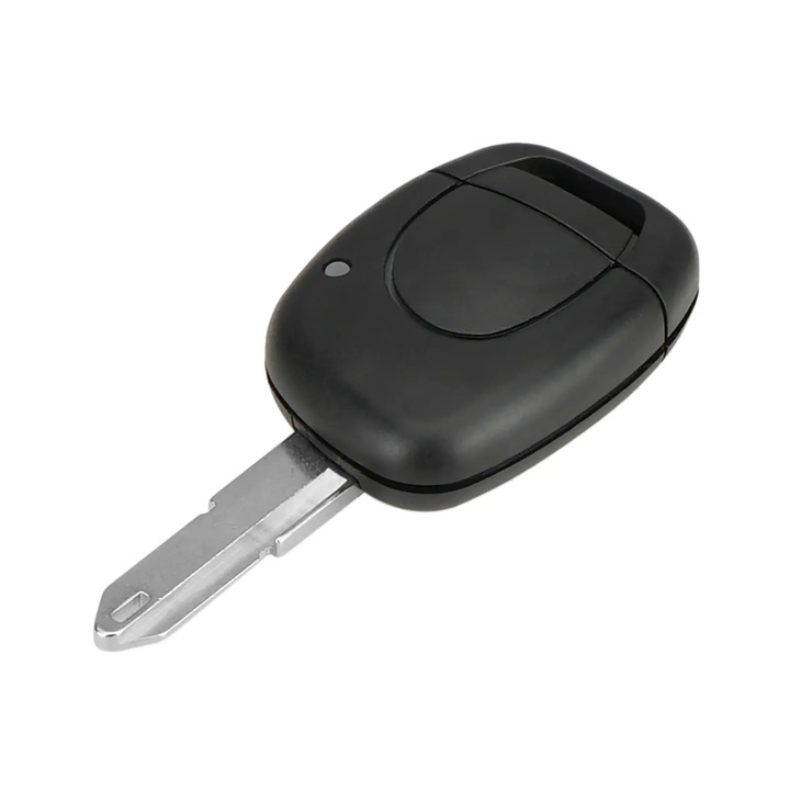 Autós kulcstartó Renault Clio Master MK2 Kangoo 2002-2008 1 gombos fekete + NE73 penge