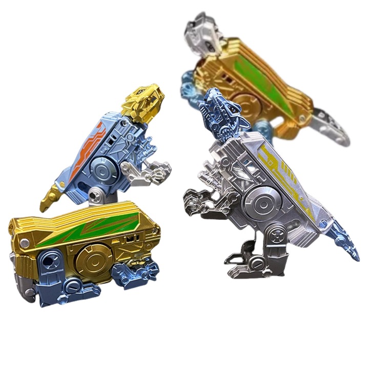 Комплект от 4 интерактивни играчки Fidget Spinner за деца, форма на динозавър, деформируема, въртяща се антистрес играчка, Vanaxalife