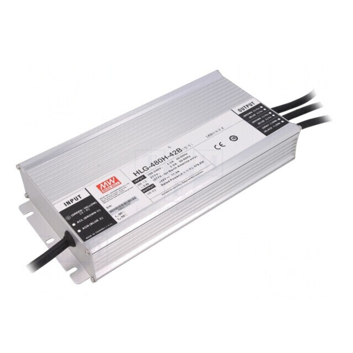Alimentator LED 480W 42VDC IP67