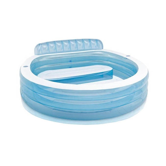 Piscina gonflabila pentru copii si adulti cu suport pentru sezut, 224 x 216 x 6 cm + Servetele CADOU