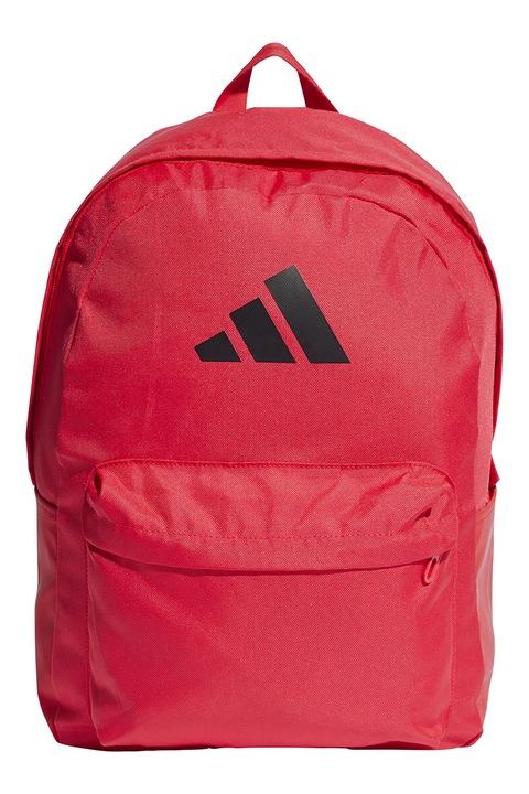 adidas Performance, Rucsac unisex din material textil Classic Bars - 27.5 L, Negru, Rosu vermillion