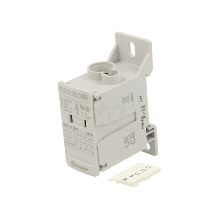 Bloc de Distributie Piste 1 Borne 8 Gri TS35