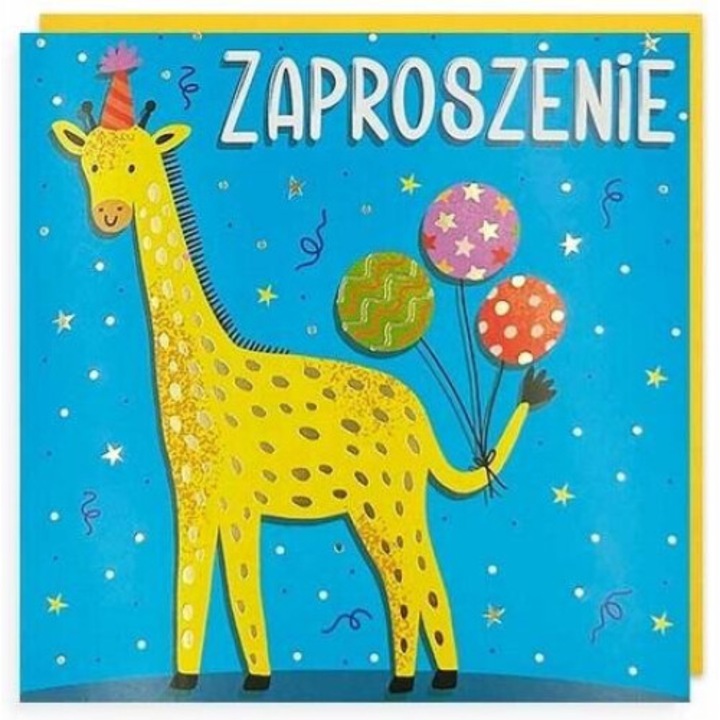 Születésnapi meghívó, 5 darabos szett, Kukartka, 145x145 mm, arany és ezüst részletekkel