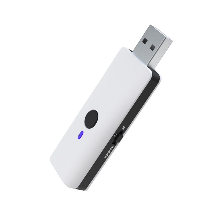 Kontroller Adapter Rqiurpn Bluetooth White PS5 PS4 PS3 PC Nintendo Switchhez