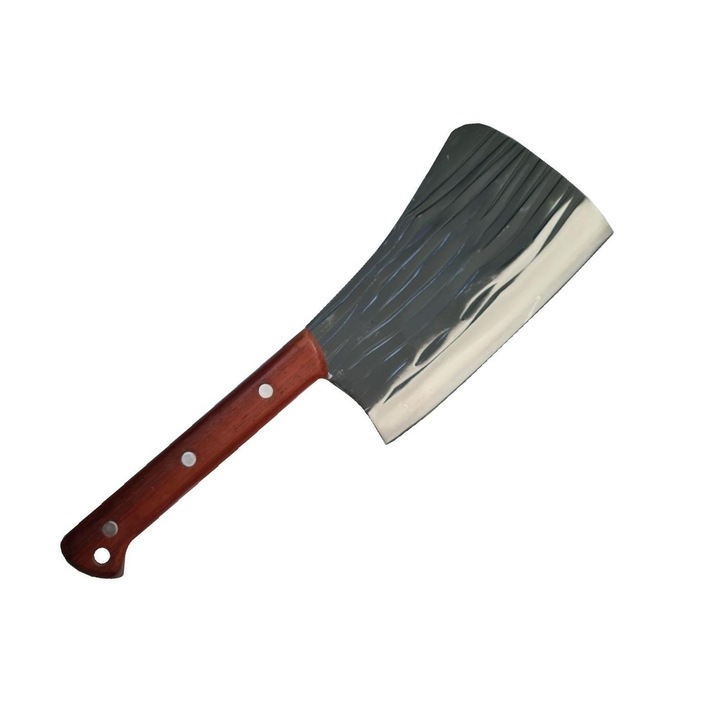 Satar profesional macelar, Full Tang, lama forjata, otel carbon, 1200 g, maner lemn