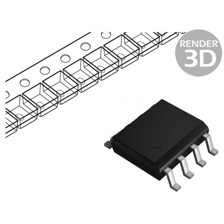 IC: amplificator de masurare 1MHz Ch: 1 SO8 10V/V, 100V/V tub, INA141UA
