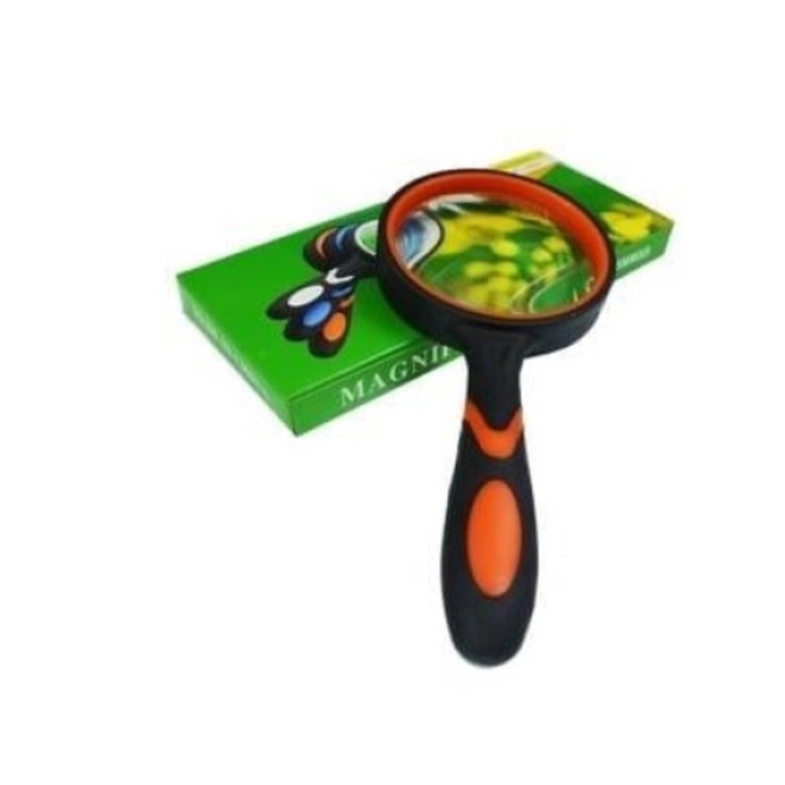 Лупа 75 мм, схема, смесени цветове, 89x192 мм, с дръжка