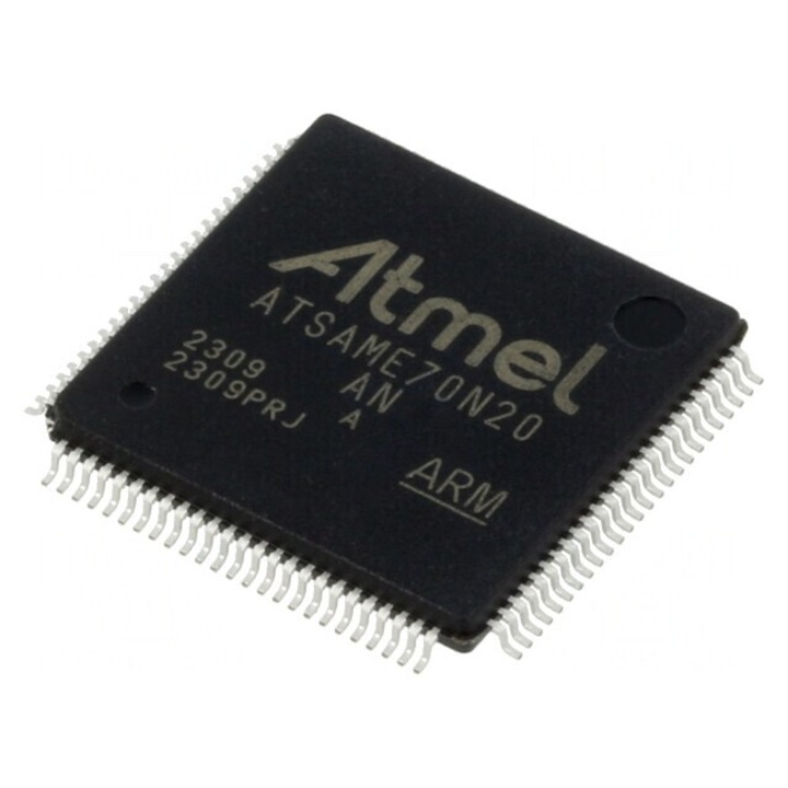 IC: microcontroler ARM LQFP100 1, 62÷3, 6VDC Intrerup.ext: 75, ATSAME70N20A-AN