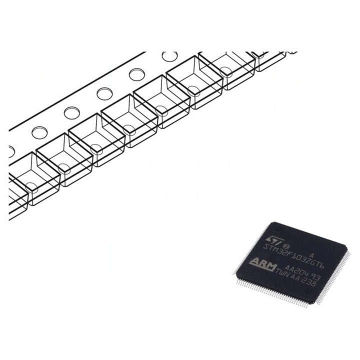 IC: microcontroler ARM 72MHz LQFP144 2÷3, 6VDC -40÷85°C, STM32F103ZGT6TR