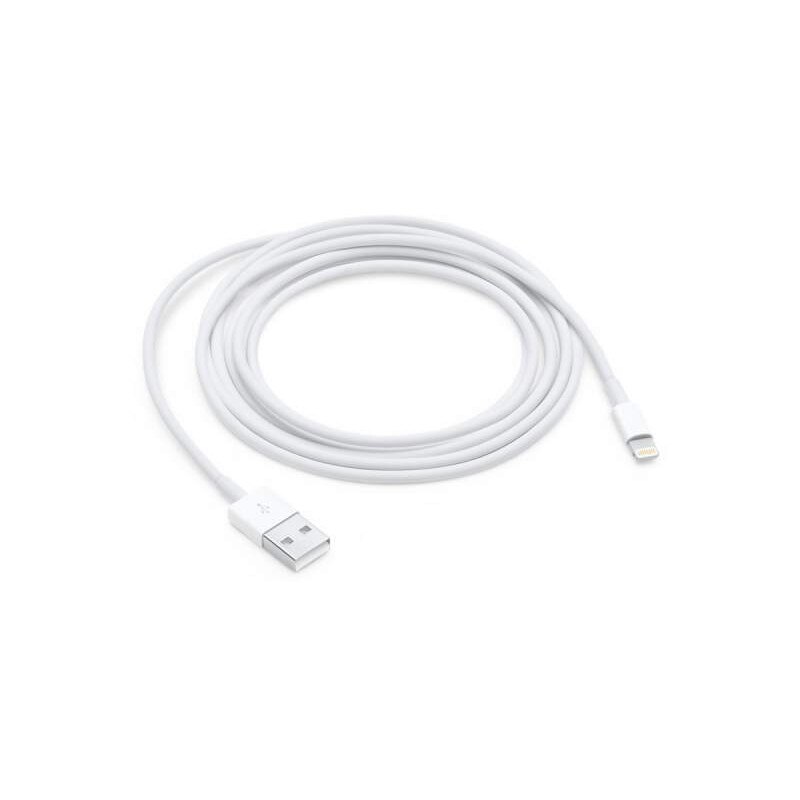 Cablu incarcator, Apple iPhone, 2 Metri, Lightning, Alb