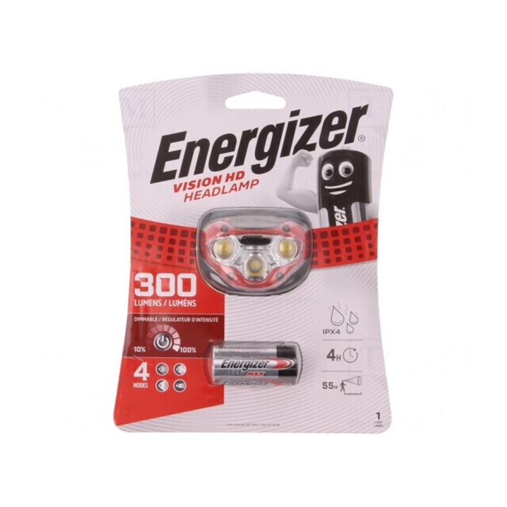 Lanterna LED pentru casca, etansa, 150lm, rosie, 8h VISION HD
