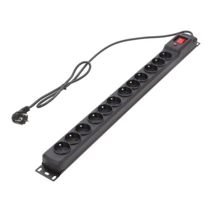 Разклонител със защита от пренапрежение, 12 контакта