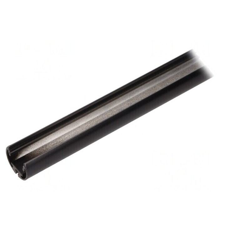 Profi Profil Aluminiu Negru Oval 2m pentru Module LED