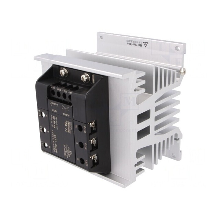 Releu semiconductor 75A 3-fazat 48-480VAC pe panou