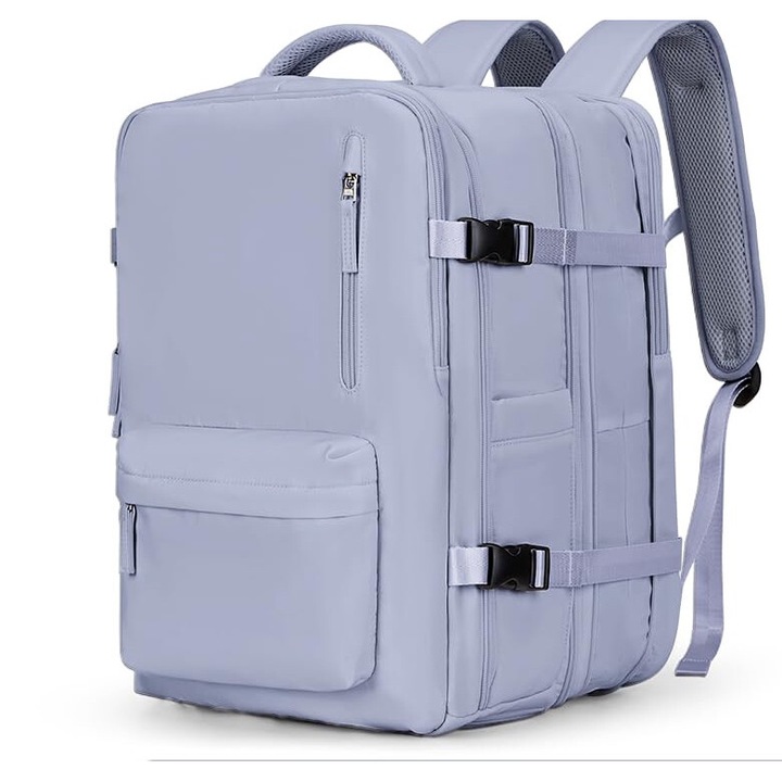 Rucsac de calatorie mare OVERTANG, compartiment pentru incaltaminte, port USB, albastru, 30x45x15cm