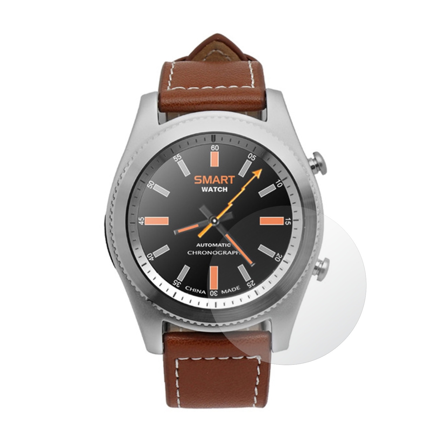 Set 2 Folii Protectie Ecran, Acoperire Totala, Adezive si Foarte Flexibile, Invisible Skinz Ultra-Clear AutoRegeneranta pentru Smartwatch NO.1 S9