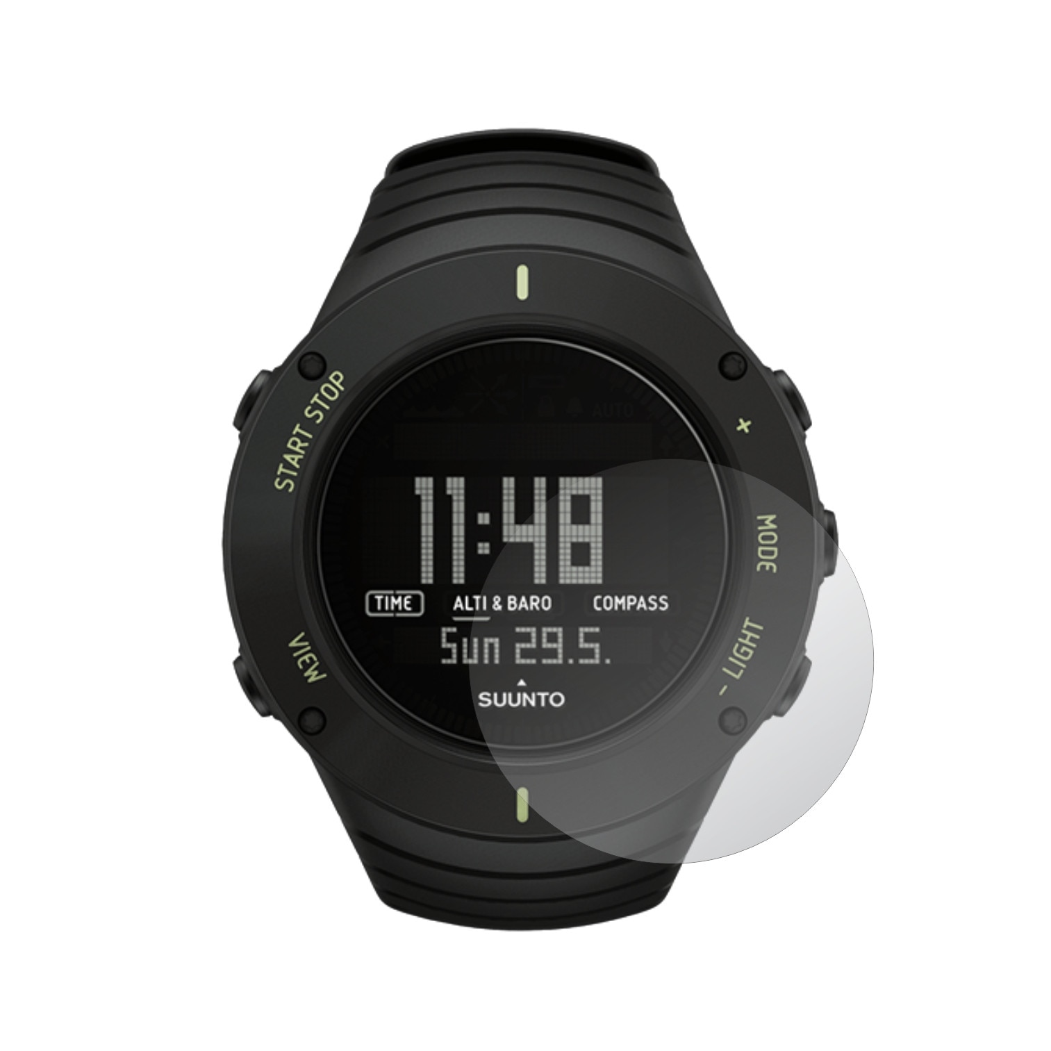 Set 4 Folii Protectie Ecran, Acoperire Totala, Adezive si Foarte Flexibile, Invisible Skinz Ultra-Clear HD pentru Smartwatch Suunto Core Ultimate Black