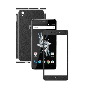 Folie de protectie Carbon Skinz, Husa de tip Skin Adeziv pentru Carcasa, Piele Neagra dedicata OnePlus X Folie de protectie Carbon Skinz, Husa de tip Skin Adeziv pentru Carcasa, Piele Neagra dedicata OnePlus X