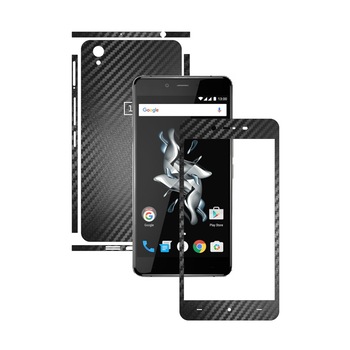 Folie de protectie Carbon Skinz, Husa de tip Skin Adeziv pentru Carcasa, Carbon Negru dedicata OnePlus X Folie de protectie Carbon Skinz, Husa de tip Skin Adeziv pentru Carcasa, Carbon Negru dedicata OnePlus X