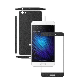 Folie de protectie Carbon Skinz, Husa de tip Skin Adeziv pentru Carcasa, Piele Neagra dedicata Xiaomi Mi5 Folie de protectie Carbon Skinz, Husa de tip Skin Adeziv pentru Carcasa, Piele Neagra dedicata Xiaomi Mi5