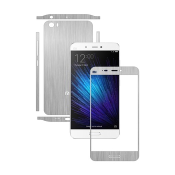 Folie de protectie Carbon Skinz, Husa de tip Skin Adeziv pentru Carcasa, Brushed Argintiu dedicata Xiaomi Mi5 Folie de protectie Carbon Skinz, Husa de tip Skin Adeziv pentru Carcasa, Brushed Argintiu dedicata Xiaomi Mi5