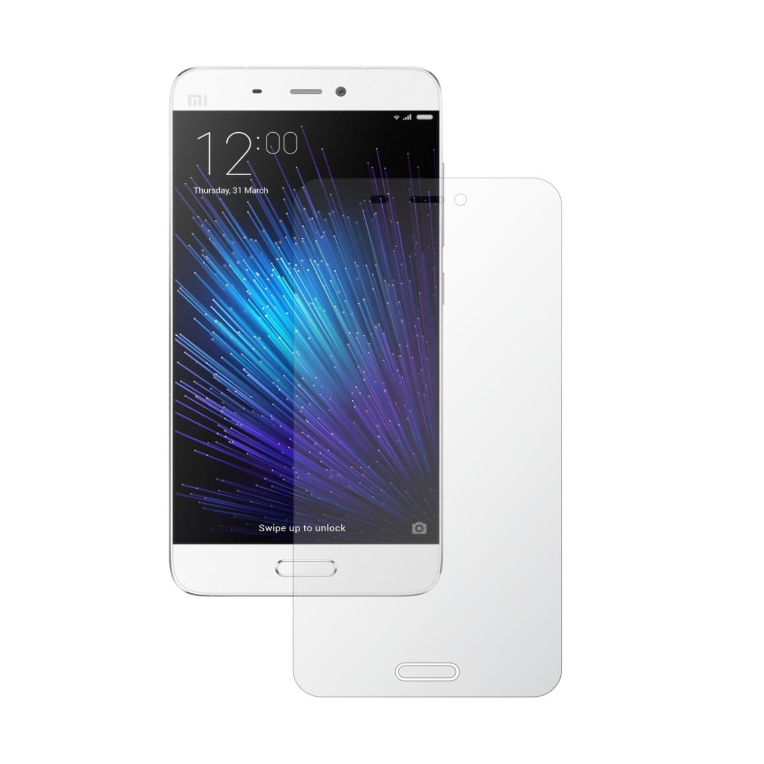 Set 2 Folii Protectie Ecran, Acoperire Totala, Adezive si Foarte Flexibile, Invisible Skinz Ultra-Clear HD pentru Xiaomi Mi5