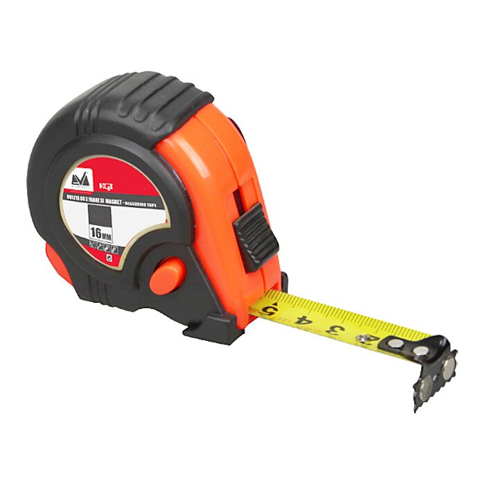 Ruleta cu 3 frane si magnet, 16mm, 2m