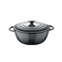 Cratita joasa cu capac Masterpro Unique, fonta, 24cm