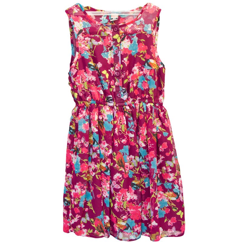 Rochie fete Truffi grena cu flori