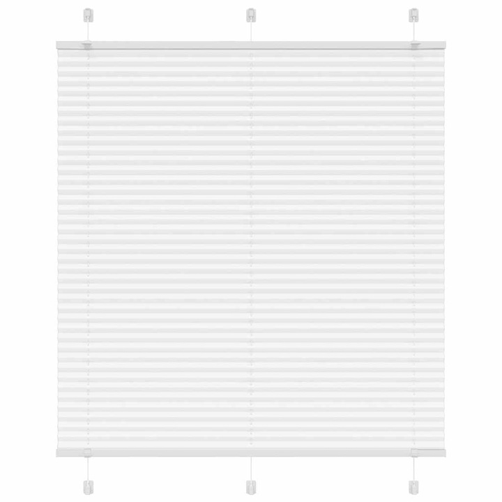 Jaluzea plisata vidaXL, alb, 120x150 cm, Latime tesatura 119,4 cm 4015504