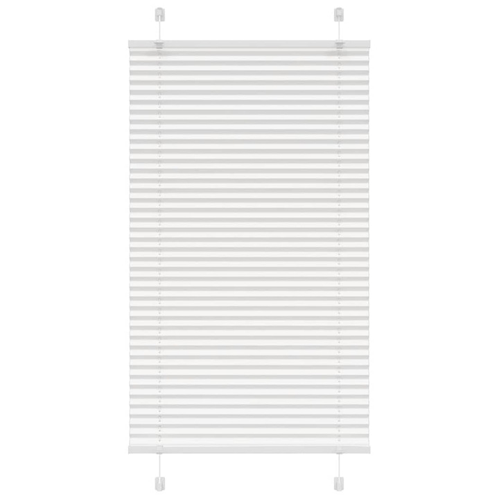 Jaluzea plisata vidaXL, alb, 70x150 cm, Latime tesatura 69,4cm, poliester 4015494