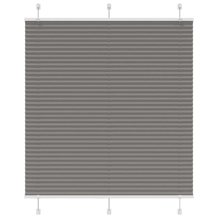 Jaluzea plisata vidaXL, Antracit 120x150 cm, Latime tesatura 119,4 cm 4015096