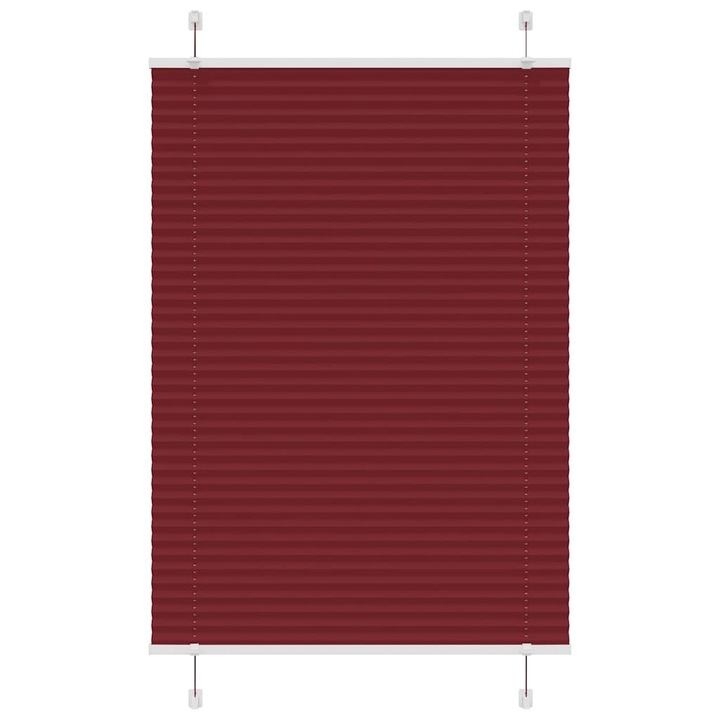 Jaluzea plisata vidaXL, Bordeaux Rosu, 85x100 cm, Latime tesatura 84,4 cm 4015225