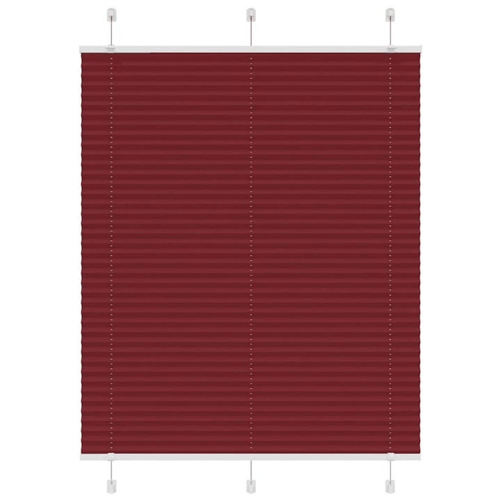 Jaluzea plisata vidaXL, Bordeaux Rosu, 105x150 cm, Latime tesatura 104,4cm 4015246