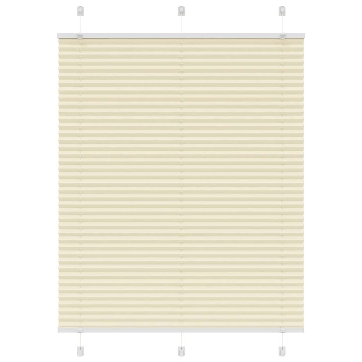 Jaluzea plisata vidaXL, Crem 110x100 cm, Latime tesatura 109,4 cm 4015281