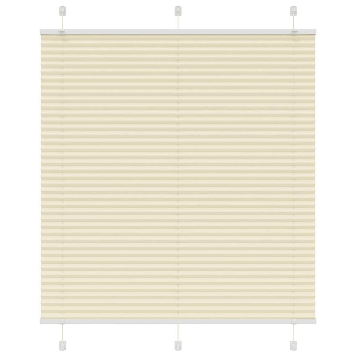 Jaluzea plisata vidaXL, Crem 120x150 cm, Latime tesatura 119,4 cm 4015300